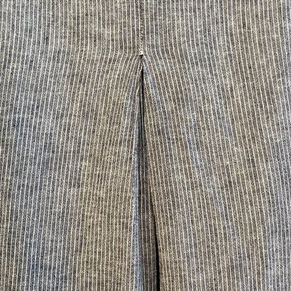 Beach Lunch Lounge Linen Zena Striped Shirt Dress Sz S Sleeveless Blue Lined - Picture 9 of 15